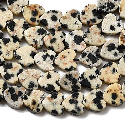 Natural Dalmatian Jasper Beads Strands G-A272-A01-32-1