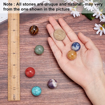 7Pcs 7 Style Gemstone Decorations G-SC0001-45-1