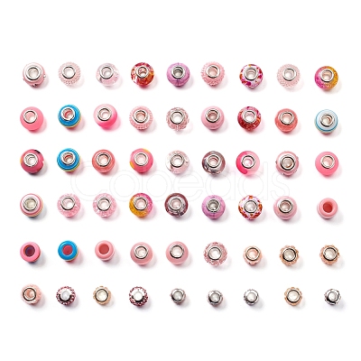 Acrylic & Resin & Polymer Clay Rhinestone European Beads FPDL-S015-04A-1