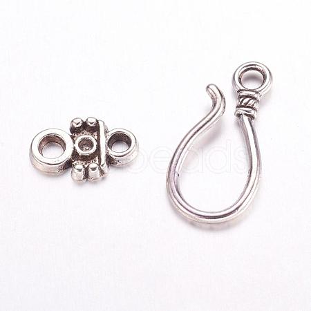 Tibetan Style Hook and Eye Clasps LF1278Y-NF-1