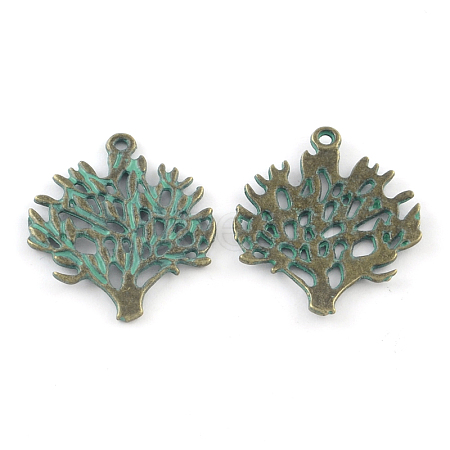 Zinc Alloy Tree Pendants PALLOY-R065-010-LF-1