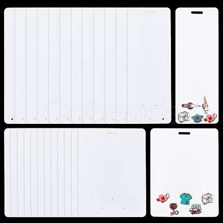 24Pcs 2 Styles PVC Plastic Badge Display Cards DIY-FG0006-35-1