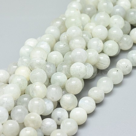 Natural Rainbow Moonstone Beads Strands G-F674-08-8mm-1