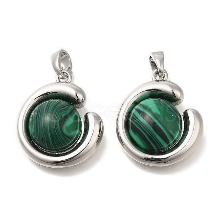 Synthetic Malachite Pendants KK-K388-01P-1