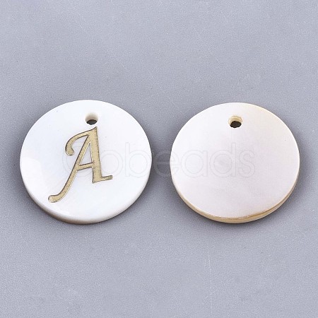 Natural Freshwater Shell Pendants SHEL-N027-04A-1