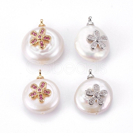 Natural Cultured Freshwater Pearl Pendants PEAR-F008-47-1