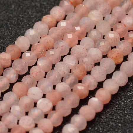 Natural Sunstone Beads Strands G-K182-2mm-12-1