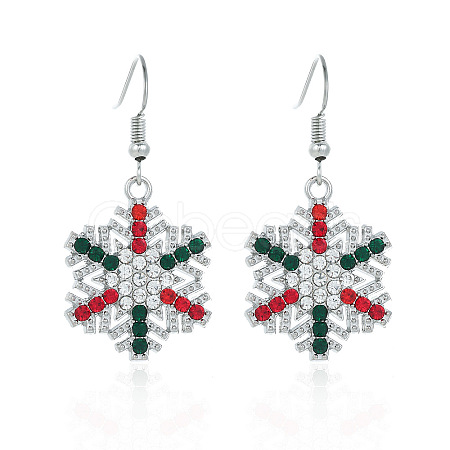 Snowflake Alloy Dangle Earrings FS-WGD9918-09-1