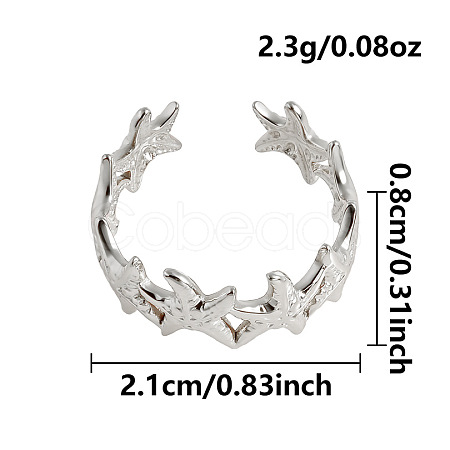 Ocean Animals 304 Stainless Steel Cuff Open Rings OU3325-9-1