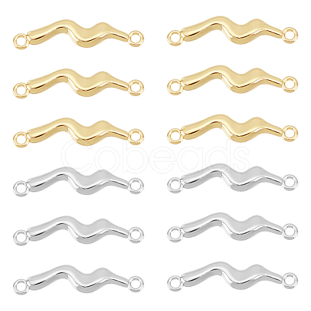 32Pcs 2 Colors Rack Plating Alloy Connector Charms FIND-UN0001-98-1