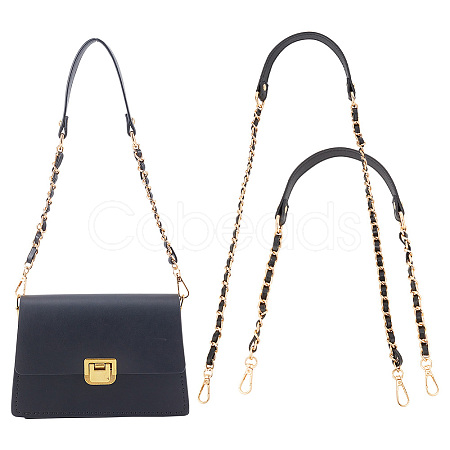 2Pcs 2 Style Imitation Leather Bag Handles DIY-DR0001-25C-1