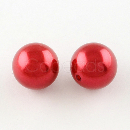 Round ABS Plastic Imitation Pearl Beads OACR-R053-11-1
