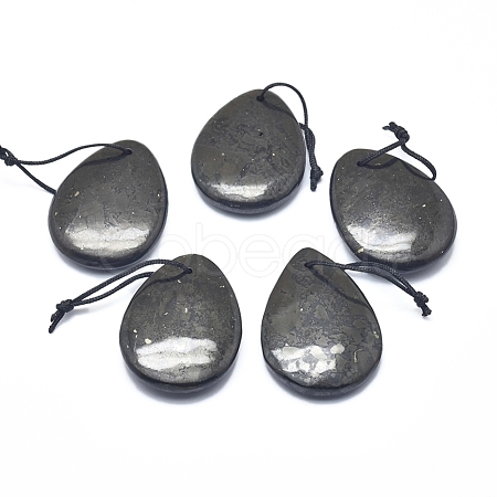 Natural Shungite Pendants G-F675-21-1