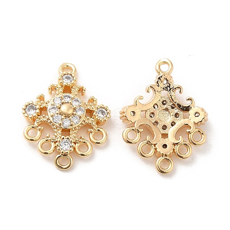 Brass Micro Pave Cubic Zirconia Chandelier Compomnent Links KK-F860-35G-1