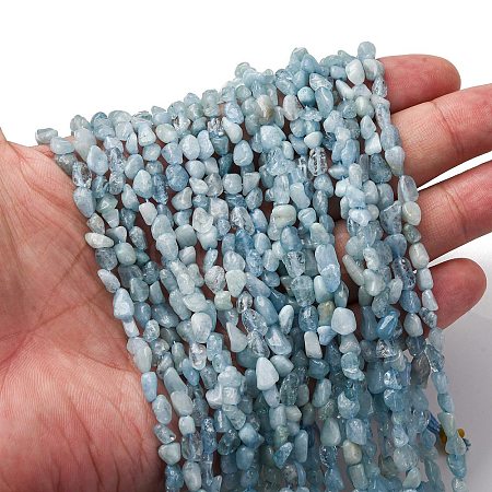 Natural Aquamarine Beads Strands G-I389-A17-1