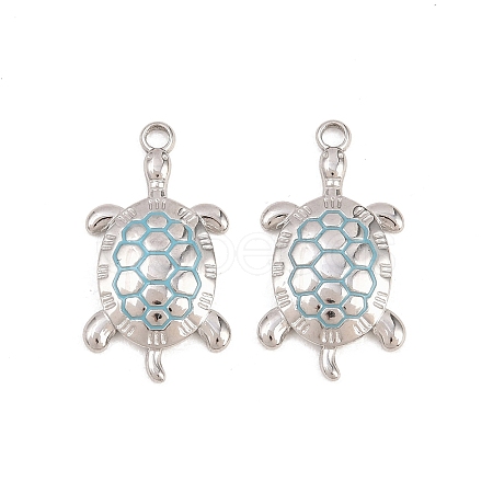 304 Stainless Steel Enamel Pendants STAS-K293-25P-1