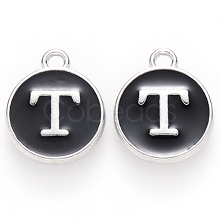 Platinum Plated Alloy Charms ENAM-S118-02T-P-1
