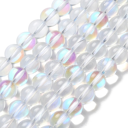 Synthetic Moonstone Beads Strands G-P528-J02-13-1