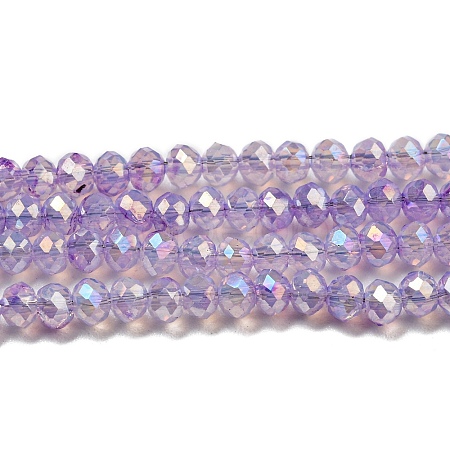 Transparent Baking Paint Glass Beads Strands DGLA-F002-02B-03-1