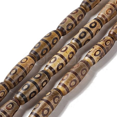 Tibetan Style dZi Beads Strands G-A024-01P-1