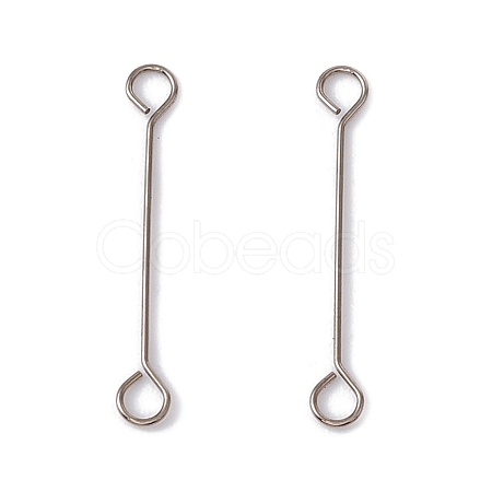 Non-Tarnish 304 Stainless Steel Connector Charms STAS-G291-03B-P-1