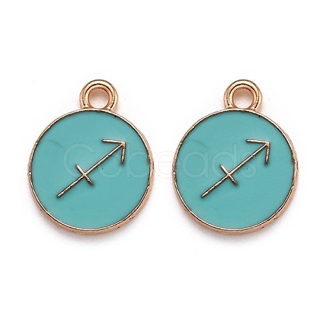 Alloy Enamel Pendants ENAM-S124-01B-13F-1