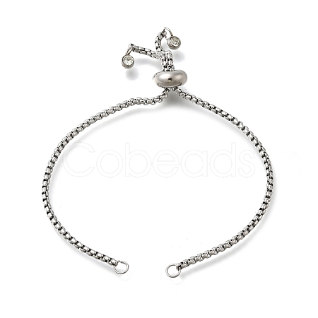 Adjustable 304 Stainless Steel Slider Bracelet/Bolo Bracelets Making STAS-I153-03P-01-1