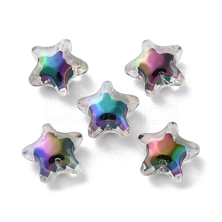 UV Plating Rainbow Iridescent Acrylic Beads LS-X-OACR-H112-20B-1