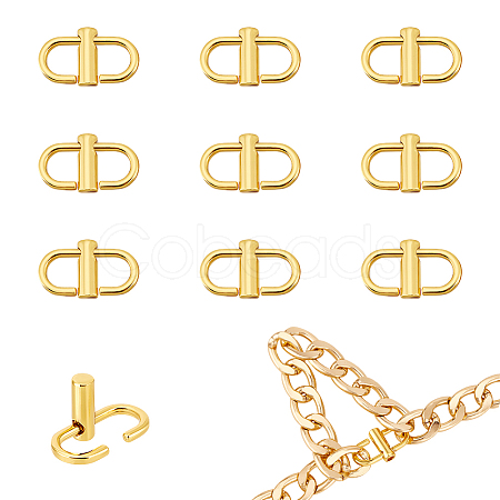 10Pcs Adjustable Zinc Alloy Clip Buckles for Bag Chain Strap FIND-UN0003-76-1