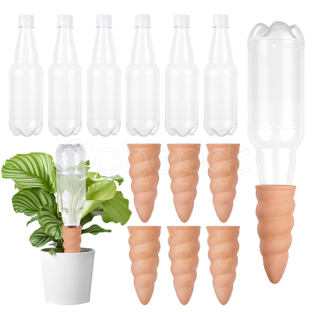 6Pcs PET Plastic Bottle with Screw Lid AJEW-NB0009-02A-1