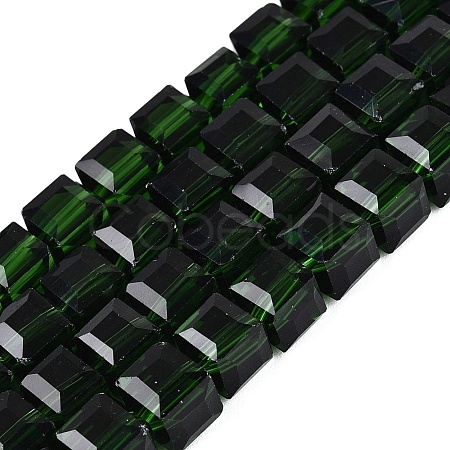 Transparent Glass Beads Strands GLAA-R041-8x8mm-A17-1