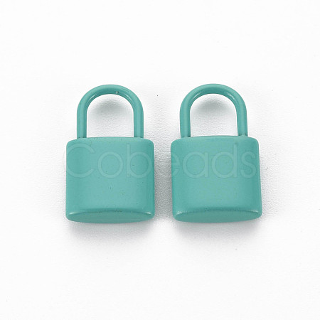 Spray Painted Alloy Pendants PALLOY-Q433-031C-RS-1