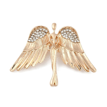 Zinc Alloy Crystal Rhinestone Brooches for Backpack Clothes JEWB-S026-02G-B-1