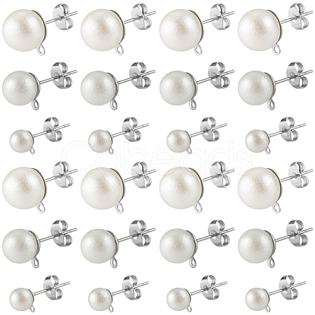 304 Stainless Steel Stud Earring Findings EJEW-SP0001-17C-1