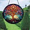 Acrylic Wall Decorations, Hanging Ornament, Flat Round, Tree of Life, 150mm