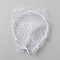 Bridal Pearl Mesh Veil Cloth Hair Bands, Hair Accessories for Women, White, Inner Diameter: 128x110mm