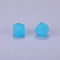 Hexagonal Silicone Beads, Chewing Beads For Teethers, DIY Nursing Necklaces Making, Light Cyan, 23x17.5x23mm, Hole: 2.5mm