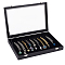 PU Leather Necklace Necklace Presentation Box, Dustproof Necklace Display Organizer Case, with Clear Glass Window, Rectangle, Black, 35x24.5x4.9cm