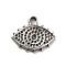 Non-Tarnish 304 Stainless Steel Pendant Rhinestone Settings, Eye, Stainless Steel Color, Fit for 1mm and 2mm Rhinestone, 17x20x2.5mm, Hole: 2.6mm