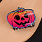 Halloween PVC Claw Hair Clips, Hair Accessories for Women & Girls, Pumpkin, 58x54x42mm