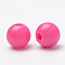 Plastic Beads, Round, Camellia, 8x7.5mm, Hole: 2mm, about 2270pcs/500g