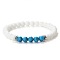 Simple Fashion Natural White Jade & Synthetic Turquoise Beaded Stretch Bracelets for Women