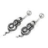 Snake 316 Surgical Stainless Steel Dangle Belly Button Rings EJEW-G416-18B-AS-4