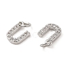Brass Micro Pave Grade AAA Cubic Zirconia Charms ZIRC-P067-11P-U-NR-3