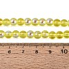 Transparent Electroplate Glass Beads Strands LS-EGLA-Q132-6MM-01A-01-4