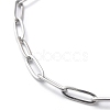 Tarnish Resistant 304 Stainless Steel Paperclip Chain Bracelets BJEW-O186-02P-3
