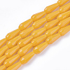Opaque Solid Color Glass Beads Strands X-GLAA-T009-001D-1