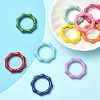 10Pcs Spray Painted Alloy Spring Gate Rings FIND-YW0001-61-6