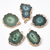 Natural Druzy Agate Pendants G-N325-04A-1