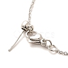 Brass Cable Chains Bracelets for Women BJEW-G735-09P-2